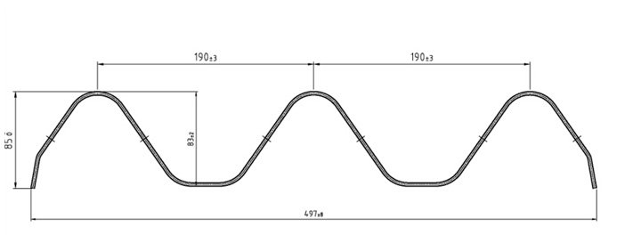 Produto da m&aacute;quina formadora de rolos Guardrail