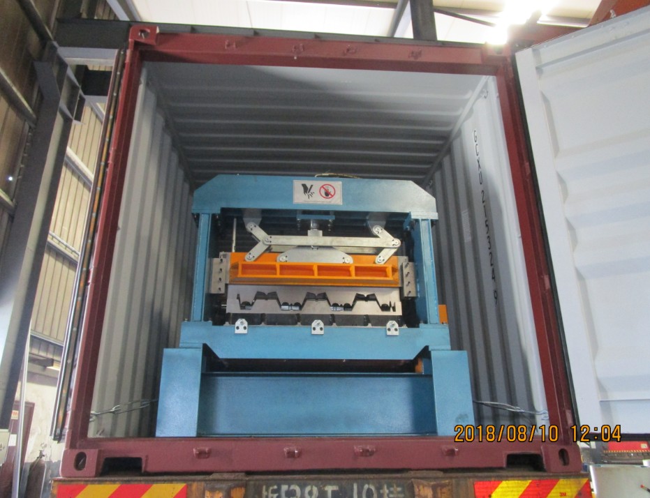 Máquina formadora de rolos de piso de padrão europeu para a Colômbia