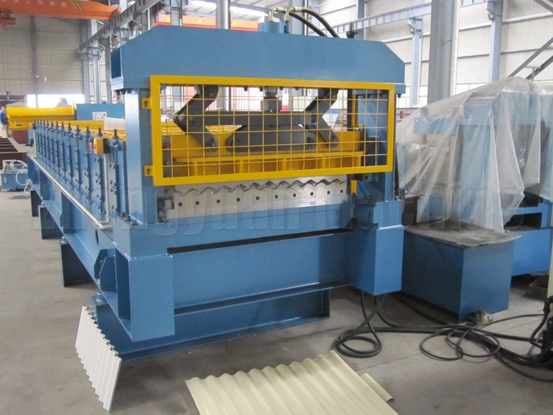 Máquina formadora de rolos de papelão ondulado/máquina para fabricar chapas onduladas de longo período de alumínio