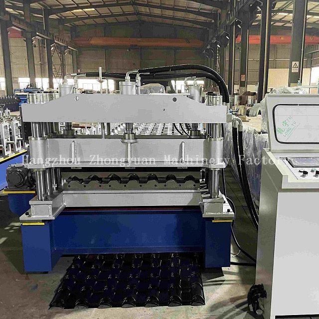 Máquina automática de telha metrocopo com sistema de controle PLC com caixa de engrenagens