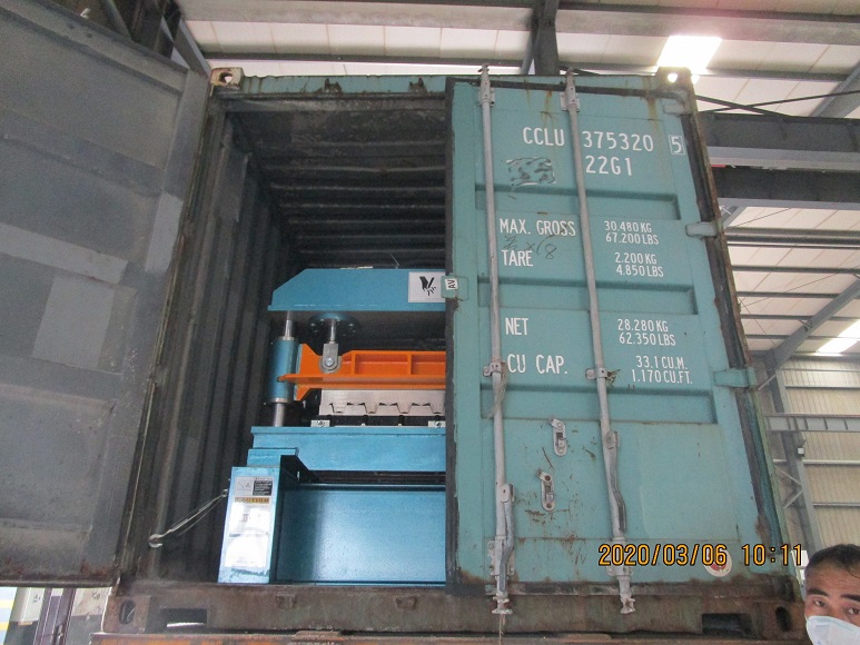 Linha formadora de rolos de conv&eacute;s Zhongyuan para os EUA 