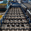 Rolo de chapa de ferro ondulado formando máquinas para fabricação de telhas de metal com empilhador de 12M