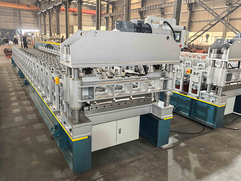 European Structure Roof Sheet Roll Forming Machine With Electric Cutting-1
