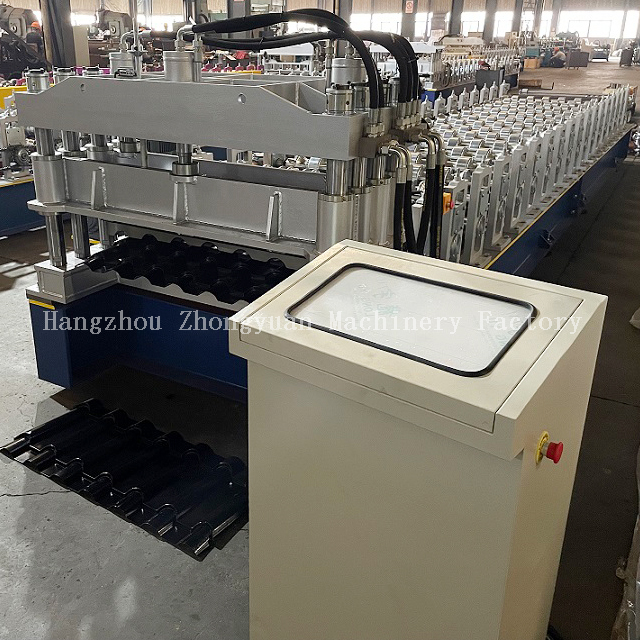 Máquina formadora de rolos para telhado de telha metrocopo de metal com caixa de engrenagens