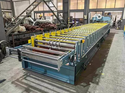 Normal Structure Roof Sheet Roll Forming Machine With Electric Cutting-4